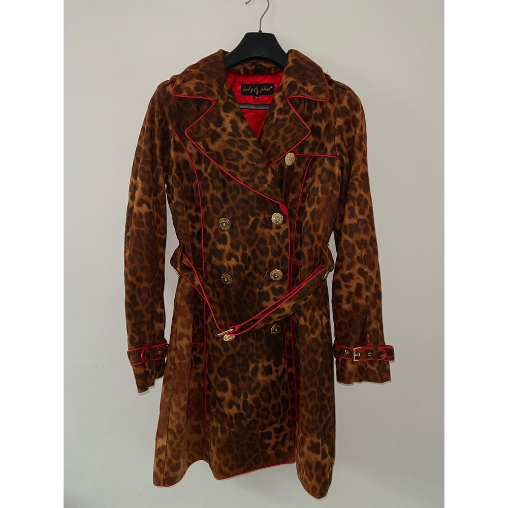 2006 Leopard Baby Phat Trench Coat